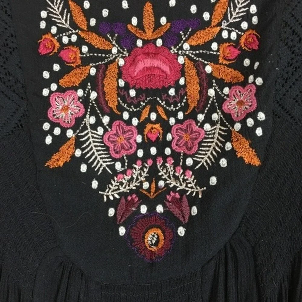 Free People Mohave Embroidered Mini Dress Size S